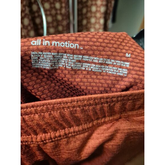 Mens Textured Red Athletic Shorts With Elastic Waistband & Drawstring Medium 9 - Picture 7 of 10